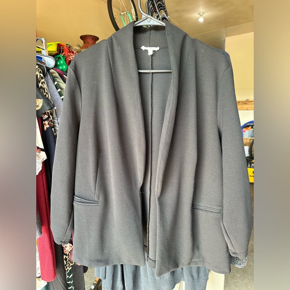 WOMEN'S MAURICES CROPPED DRESS OPEN FRONT JACKET